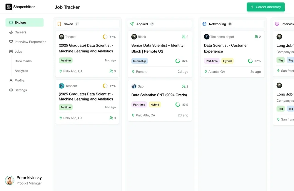 CoCareer — Job tracker