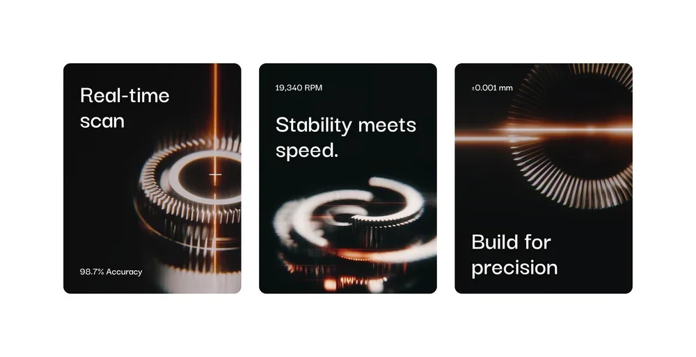 Precision — Feature cards