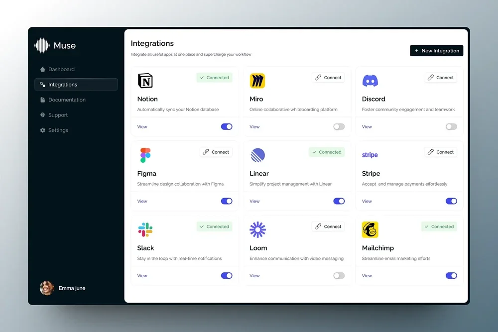 Muse — Integrations
