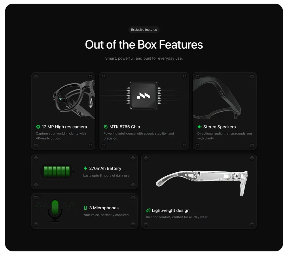 Mentra Live — Product features