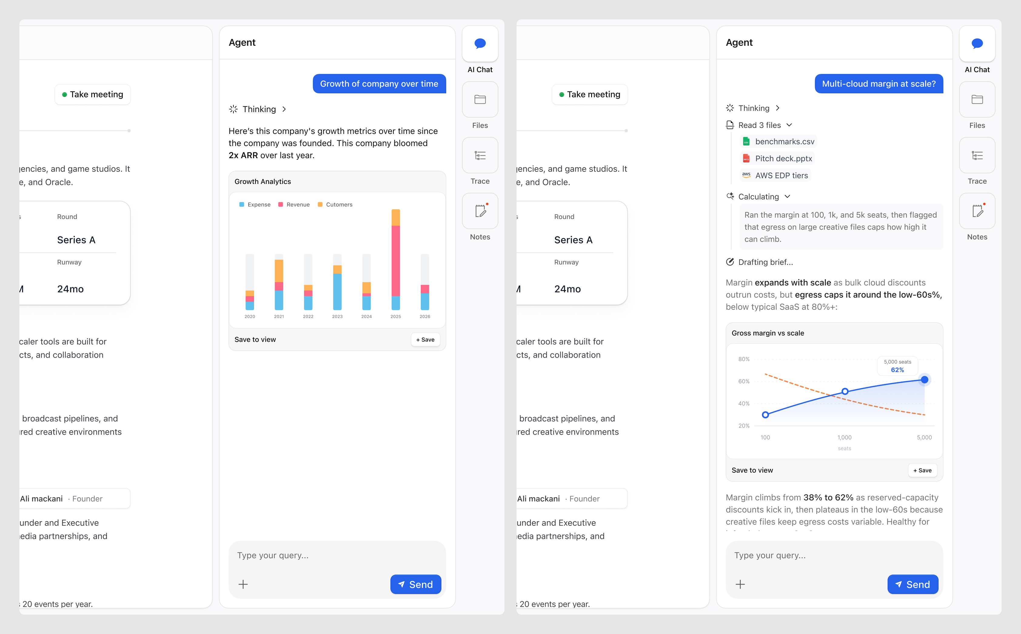 AI research responses using comparison tables and charts