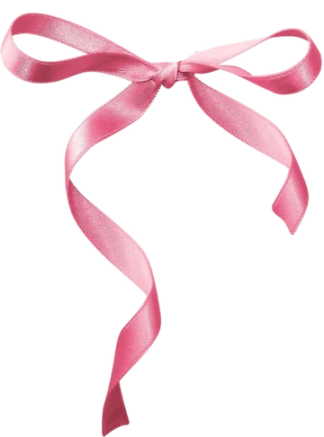 Pink satin bow