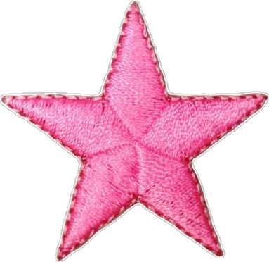 Pink embroidered star
